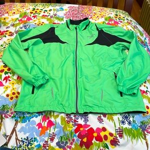 Brooks | Neon Green Windbreaker Jacket Men's Large GUC